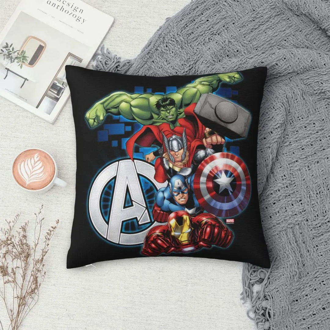 Anime Captain America Avengers Square Pillow Cases Cushion Covers Fashion Decor Pillowcover for Home 18"