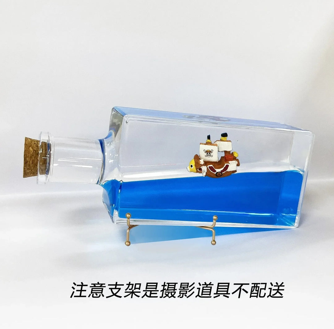 One Piece Figure 3d Ship Fluid Drift Bottle Thousand Sunny Ship Going Merry Boat Floating Boat Decor Customized Anime Toy Gif