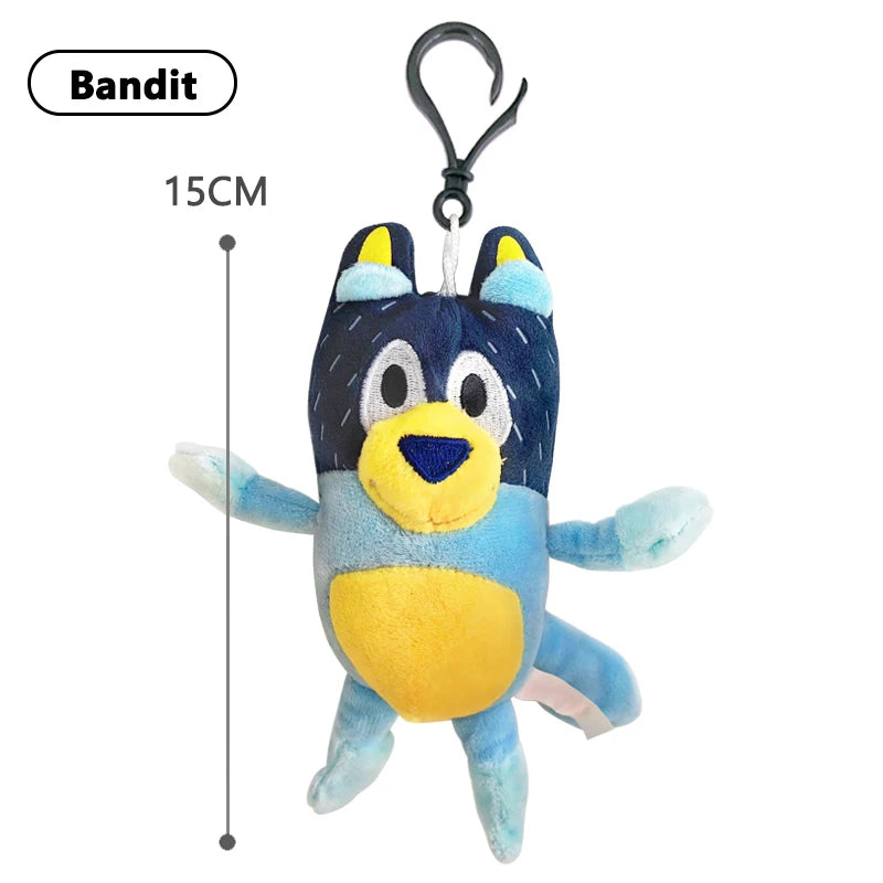 15CM Bluey Bingo Anime Plush Stuffed Dolls Pendant Backpack Decorations Children's Toy Doll Christmas Birthday Gift