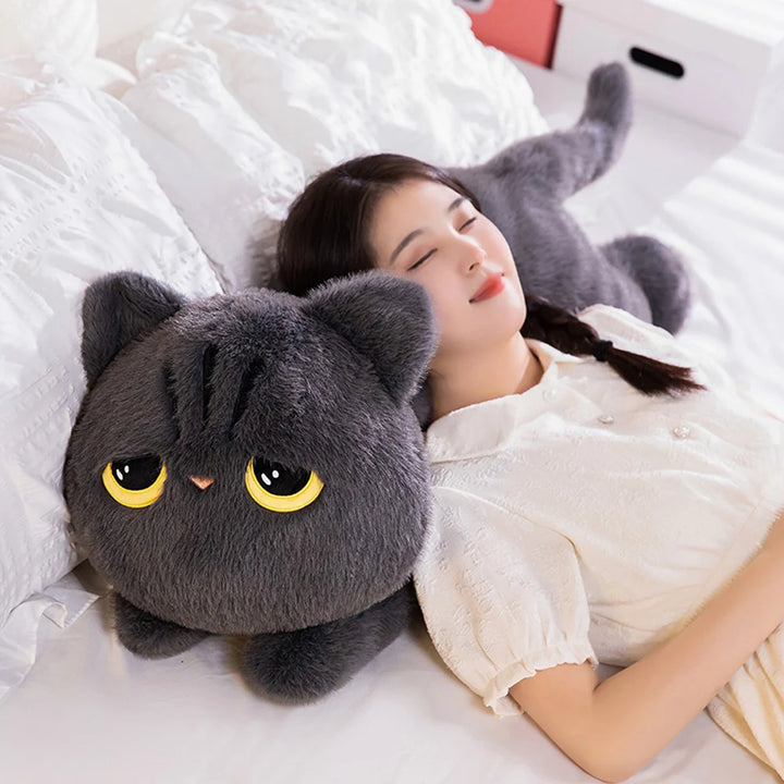 1pc Kawaii Chonky Lying Cat Plush Toys Stuffed Cute Kitty Dolls Lovely Squishy Pillow Soft Cartoon Cushion Girls Christmas Gifts