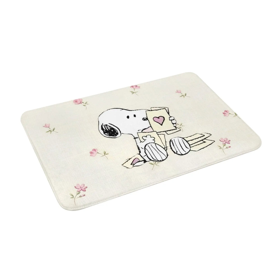 Snoopy Woodstock Bathroom Rugs Mat Extra Soft and Absorbent Cartoon Bath Rugs Mats Carpet Non-Slip for Kitchen Shower