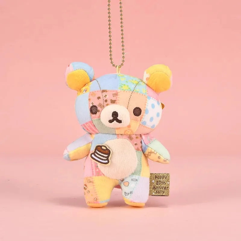 Cute Cartoon Rilakkuma‌Plush Pendant Soft Key Chain Kawaii Backpack Pendant Ornament Children’s Toys Friends Christmas Gift
