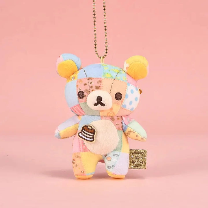 Cute Cartoon Rilakkuma‌Plush Pendant Soft Key Chain Kawaii Backpack Pendant Ornament Children’s Toys Friends Christmas Gift