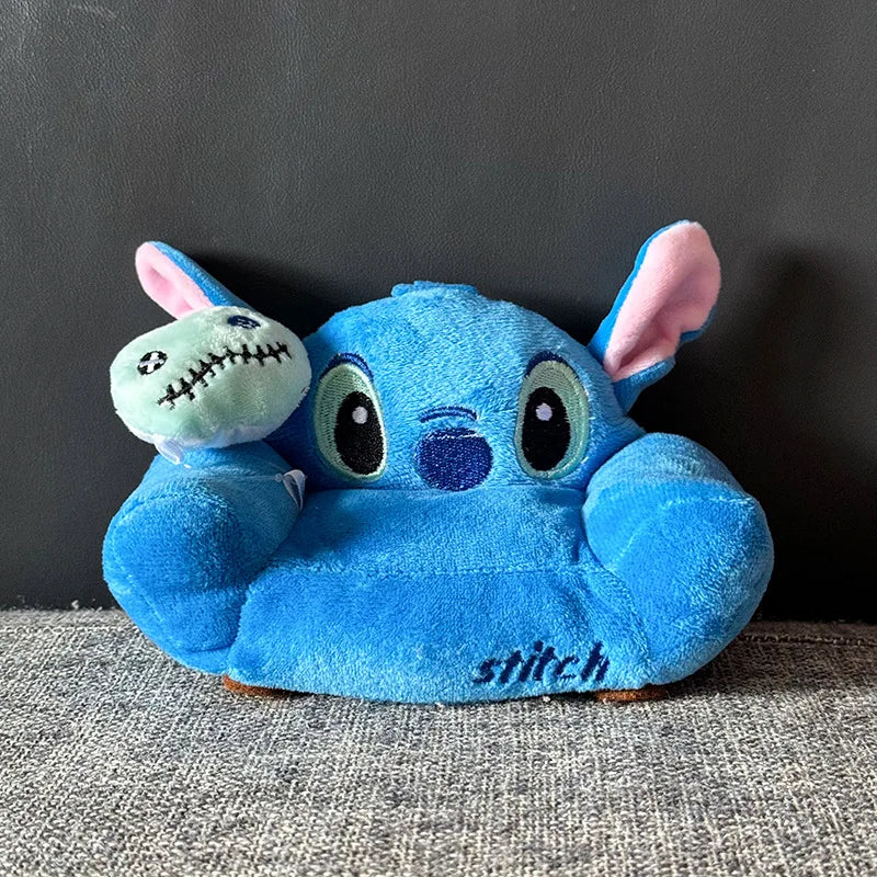 Kawaii Kuromi Hello Kitty Mickey Plush Mini Sofa Cartoon Cute Plush Toy Soft Stuffed Doll Sofa Decorative Home Item For Fans