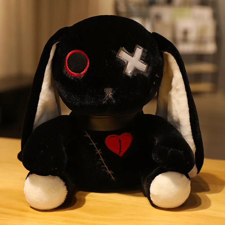 Dark Series Plush Rabbit Toy Pentacle Moon Vampire Doll Stuffed Gothic Rock Style Bunny Halloween Plush Kids Toy Home Decor