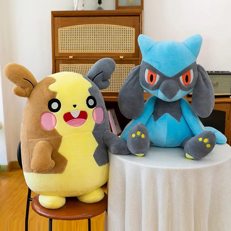 Pokemon Riolu Morpeko Lucario Plush Toys 35-80cm Kawaii Pillow Stuffed Christmas Gifts for Childrens Pokémon Anime Plushie Dolls