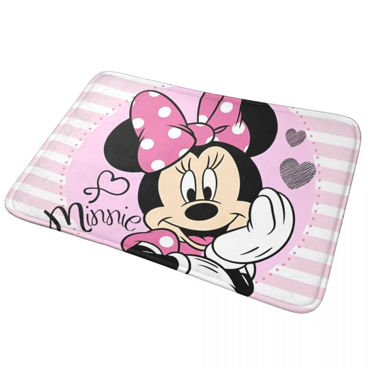 Cute Minnie Cartoon Bathroom Rugs Mat Quick Dry Mickey Bath Rugs Mats Carpet Non-Slip for Shower Tub