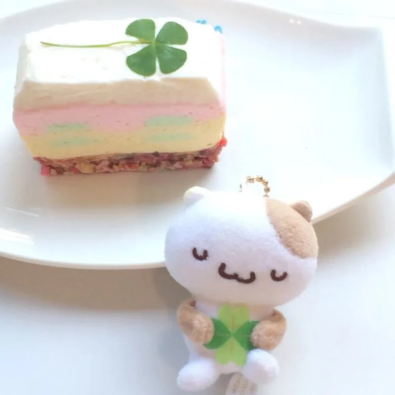 Cartoon Masyumaro Fluffy Fuwa Nyanko Muffin Cat Pudding Dog Plush Toy Pendant kawaii sanrio Pompompurin Soft Plush Bag Charm