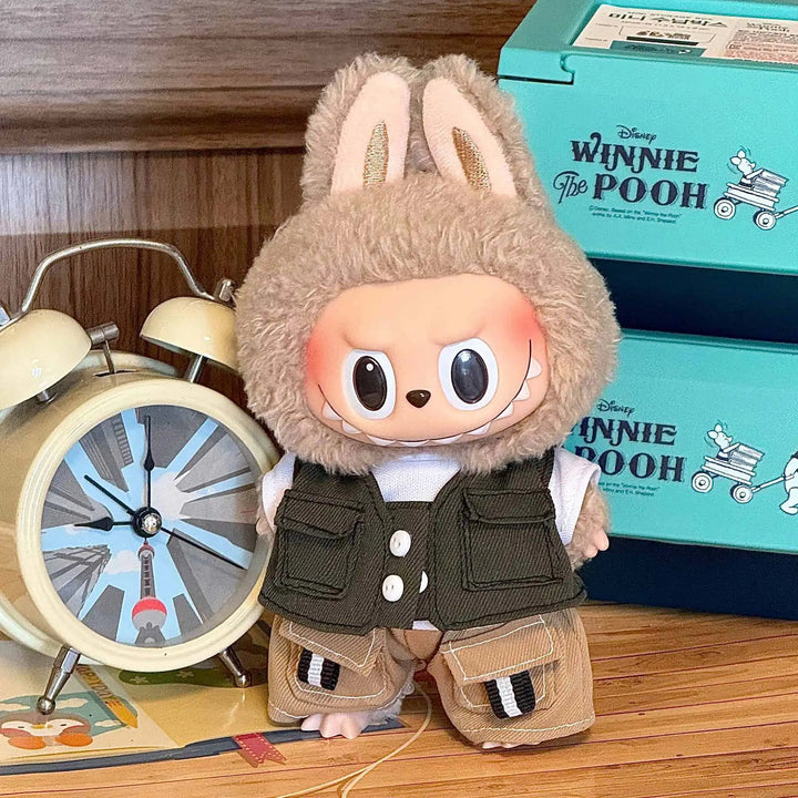 15/17cm Labubu I II III Idol Dolls Pocket Workwear Suit Set Mini Plush Doll'S Clothes 10CM Cotton Doll DIY Accessories