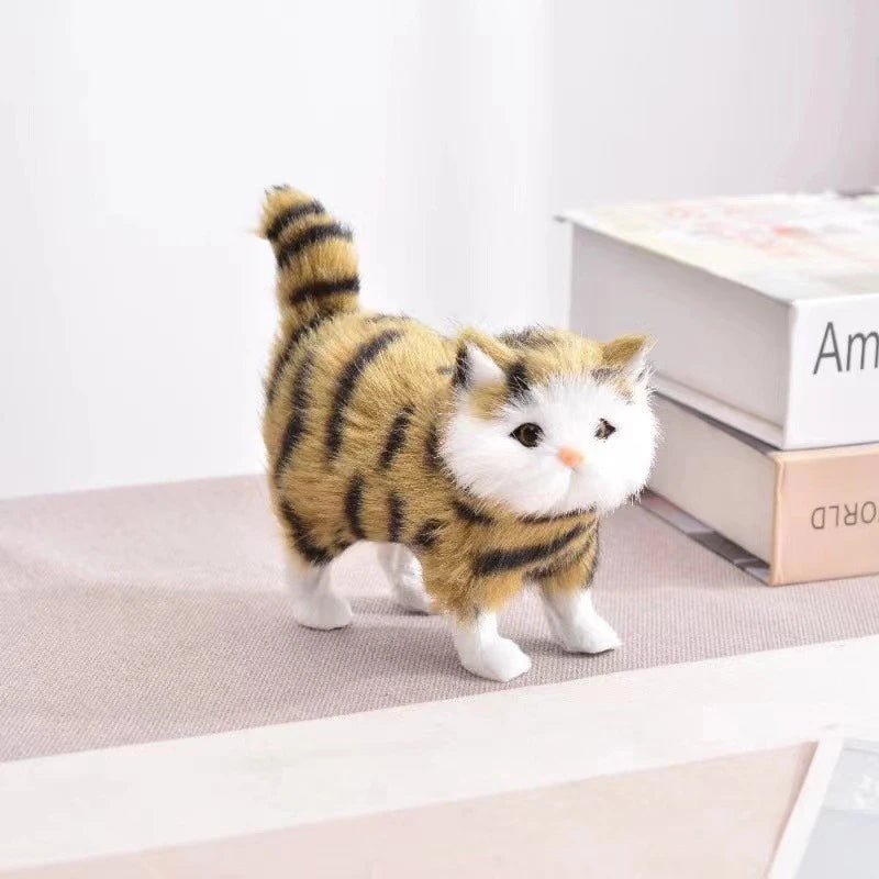 1PC Soft Stuffed Kitten Model Simulation Cat Plush Toys Fake Cat Realist Animals For Kids Girls Birthday Valentine's Day Gift