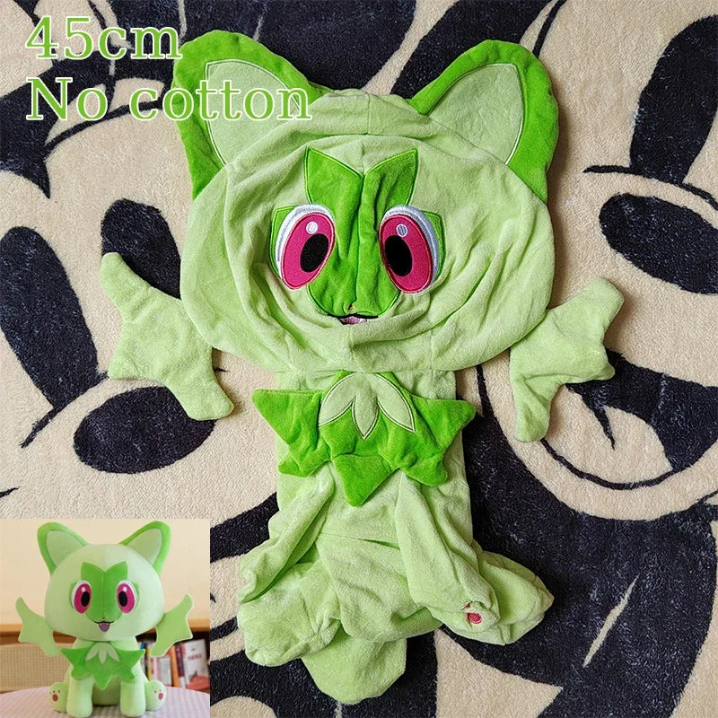 Huge Pokemon  Sprigatito Anime Plush Toys Big Pokémon Plushie Kawaii Semi-finished Leather Holster Pillow Gift for Children