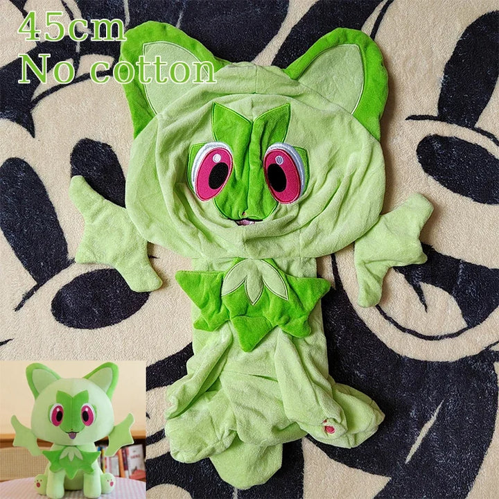 Huge Pokemon  Sprigatito Anime Plush Toys Big Pokémon Plushie Kawaii Semi-finished Leather Holster Pillow Gift for Children