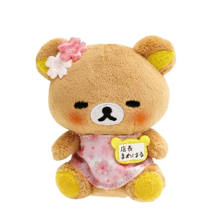Kawaii Cartoon Rilakkuma Korilakkuma Anniversary Limited Manager Series Keychain Backpack Pendant Plush Toys Doll Accessories