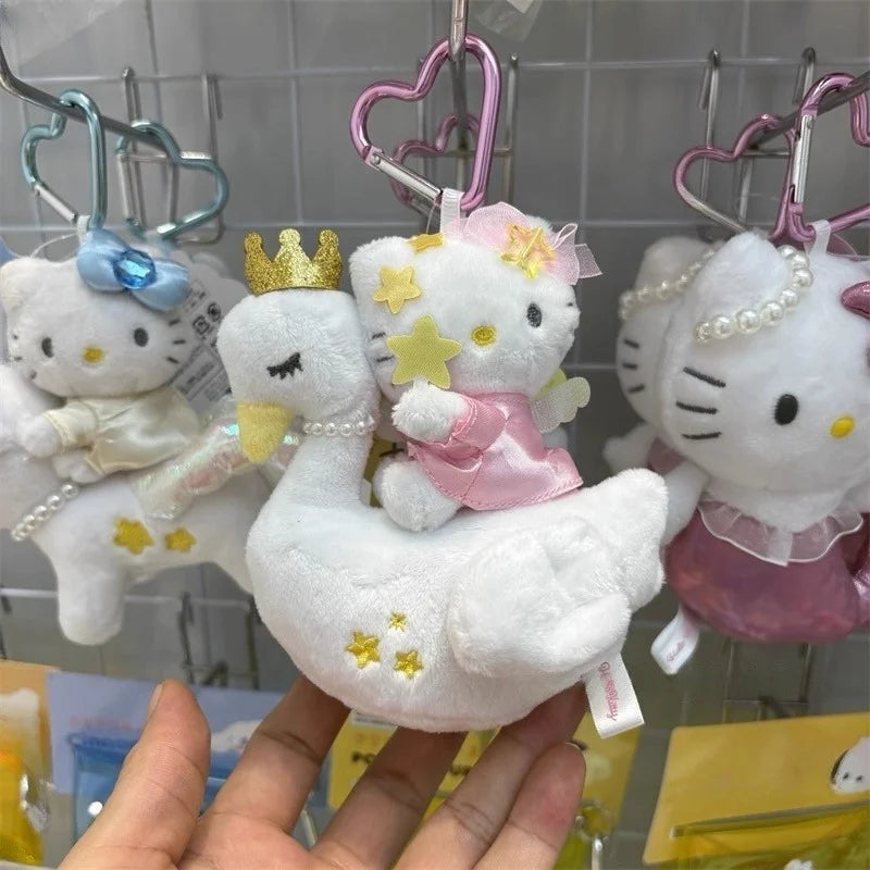 cartoon Hello Kittys Plush Doll Pendant Heisei long legs NIC Swan unicorn sanrios Plush Toy Anime Stuffed Animals Keychain gift