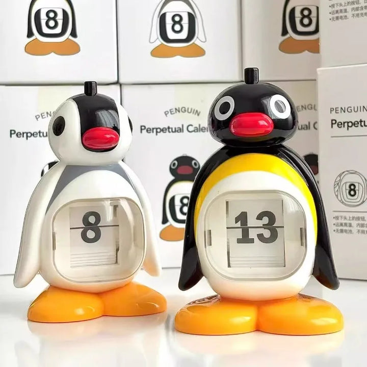 Cute Cartoon Pingu Calendar Desktop Ornament Decoration Household Press Calendar Cute Doll Doll Boys and Girls Christmas Gifts