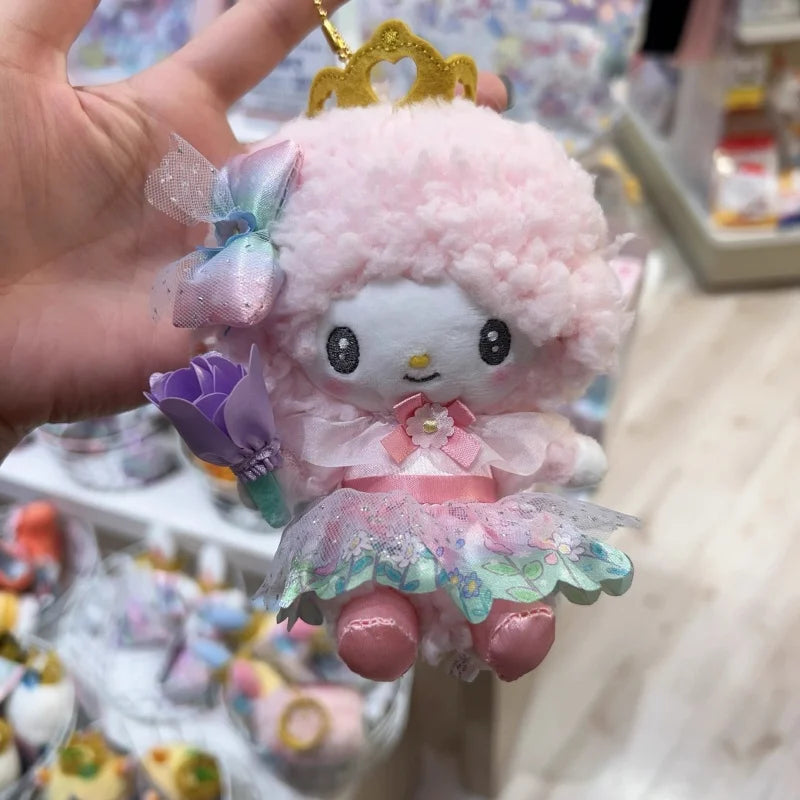 12cm Sanrio My Sweet Piano Plush Stuffed Soft Doll Keychain Heartfelt Crown Wishes Series hello kitty plushies bag Pendant Gifts
