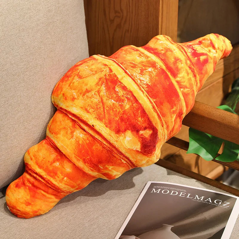 BakeryFun Plush Toys Hotdog Croissant Baguette Twist Bread Pillows Simulated Pastry Cushion Creative Gifts for Girls Room Decor