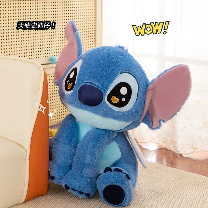 25-60CM Disney Lilo & Stitch Plush Doll Toy Cute Anime Cartoon Stuffed Angel Wing Stich Soft Plushie Kids Birthday Xmas Gifts