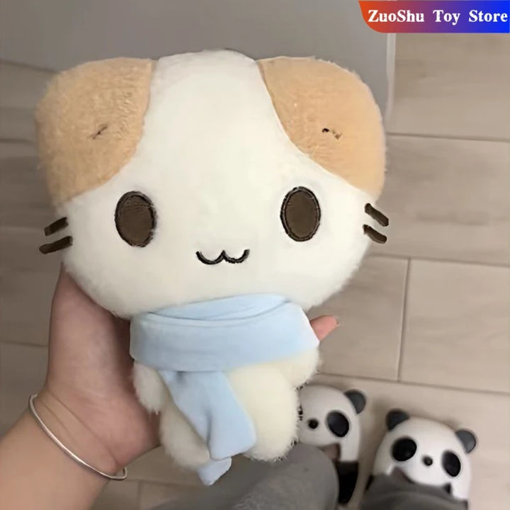 Masyumaro Fluffy Fuwa Nyanko Cat Plush Keychain Charm Keychain Anime Kawaii Women Bag Keychains Mascot Keyring Keyholder Custom