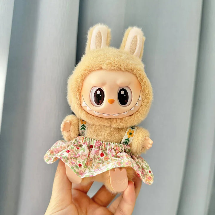 Cute Mini Plush Doll'S Clothes Korea Kpop Exo Labubu II Idol Dolls Jumpsuit Sitting Party Clothing Skirts Bib Pants Accessories