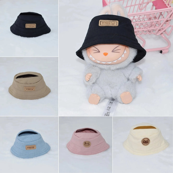 Labubu Doll Hat 15/17cm Plush Doll'S Accessories Bucket Hat Sitting Party Labubu I II Idol Dolls Hat