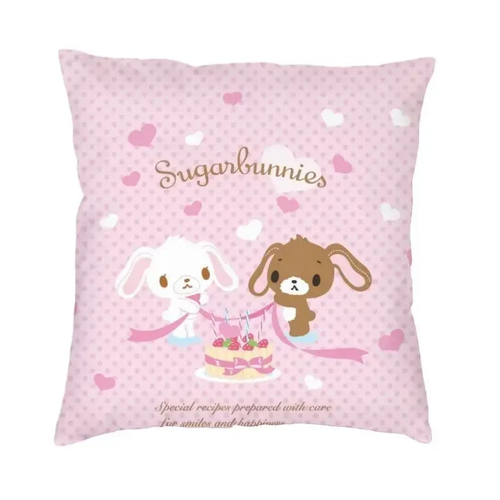 Sugarbunnies Cushion Cover  Print Anime Manga Throw Pillow Case for Sofa Fashion Pillowcase Home Decoration