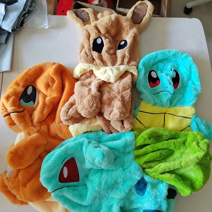 Huge Pokemon Charmander Eevee Squirtle Holster Plush Toys Big Pokémon Bulbasaur Semi-finished Leather Holster Kid Christmas Gift