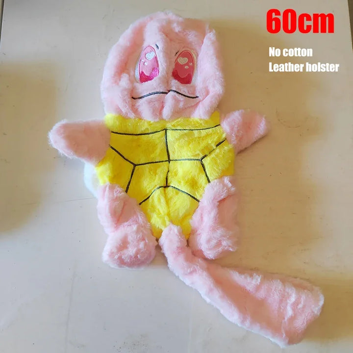 Huge Pokemon Charmander Eevee Squirtle Holster Plush Toys Big Pokémon Bulbasaur Semi-finished Leather Holster Kid Christmas Gift