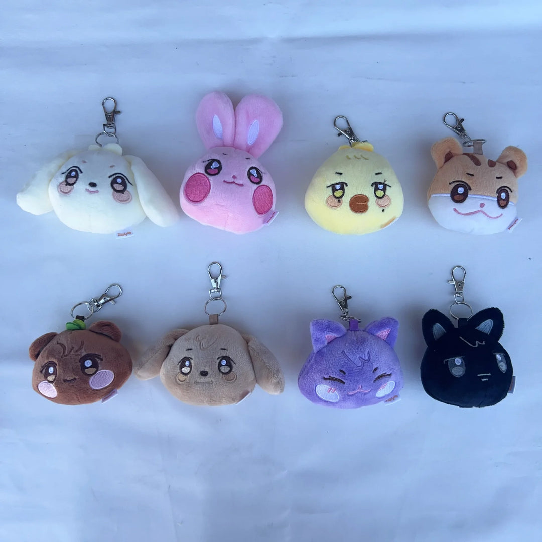 1/8pcs Kpop ATEEZ Plush Doll Pendant Keychain Aniteez Design Hongjoong Seonghwa Yeosang Accessories Kawaii Plushies Toy