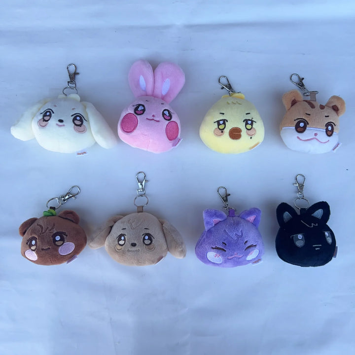 1/8pcs Kpop ATEEZ Plush Doll Pendant Keychain Aniteez Design Hongjoong Seonghwa Yeosang Accessories Kawaii Plushies Toy