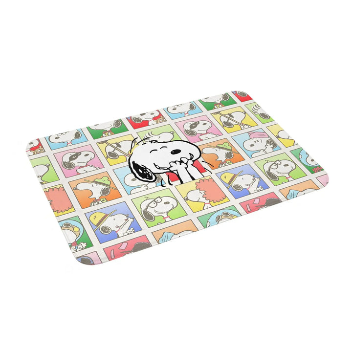 Cartoon Snoopy  Bathroom Rugs Mat Quick Dry  Bath Rugs Mats Carpet Non-Slip for Kitchen Shower