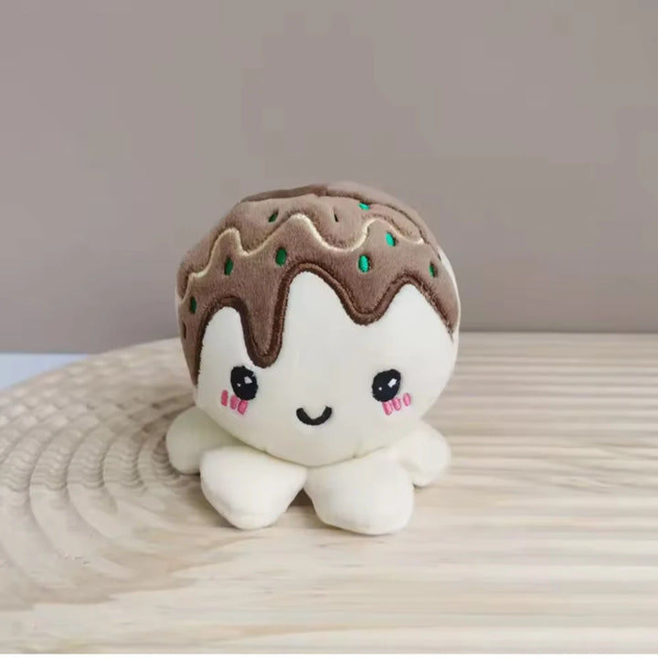 Mini Octopus in Pirate Boat Plushie Takoyaki Cosplay Octopus Soft Doll Birthday Gifts Creative Amusing Food Plush Toys Snacks