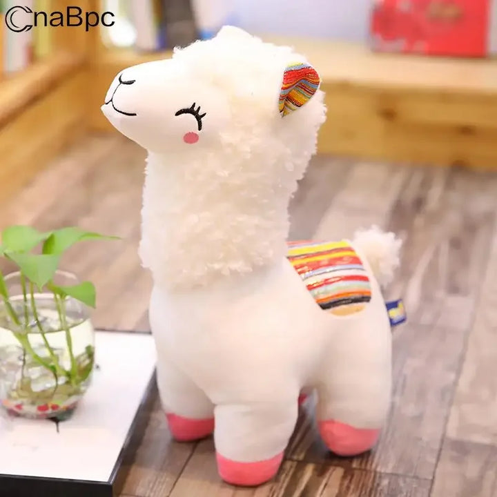 25cm Smile Alpaca Llama Plush Animals Toy Cute Stuffed Doll Household Throw Pillows Home Decoration Kids Toys Birthday Gifts