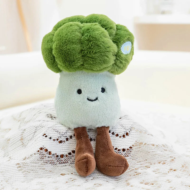 A Variety of Vegetable Plush Toys Eggplant Cartoon Cauliflower Soft Dolls Broccoli Plushie Red Tulip Stuffed Toys Cabbage Garlic