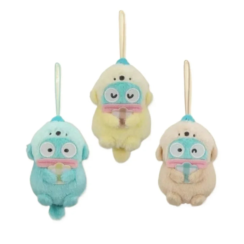 10cm Anime Cartoon Sanrio Hangyodon Plush Keychain Sea Otter dress up kawaii Hangyodon Doll Cute Backpack Pendant Girls Gift
