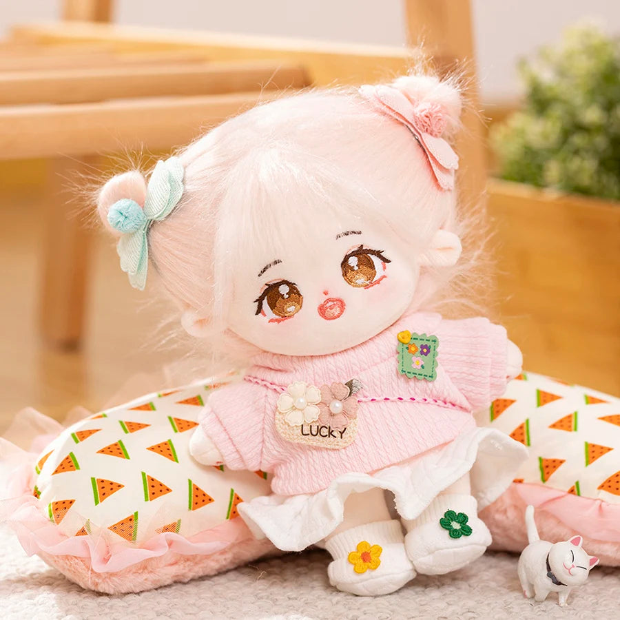 20cm Cute IDol Doll Plush Cotton Star Dolls With Clothes Kawaii Stuffed Baby Plushies Toys Fans Collection Children Gifts