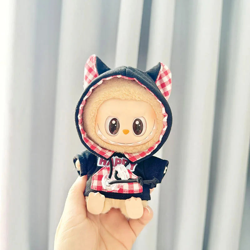 17cm Mini Plush Doll'S Clothes Labubu I II Idol Dolls Happy Outfit Sitting Party Cute Clothing Accessories For Korea Kpop Exo