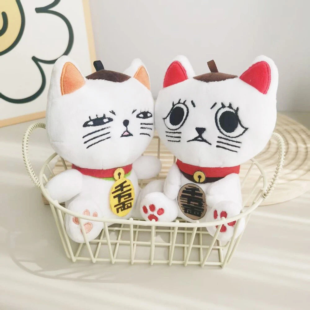 New In Stock Dandadan Lucky Cat Turbo Bachan Stuffed Kitty Keychain Dolls Anime Figure Plush Toys Christmas Gifts Bag Accessory