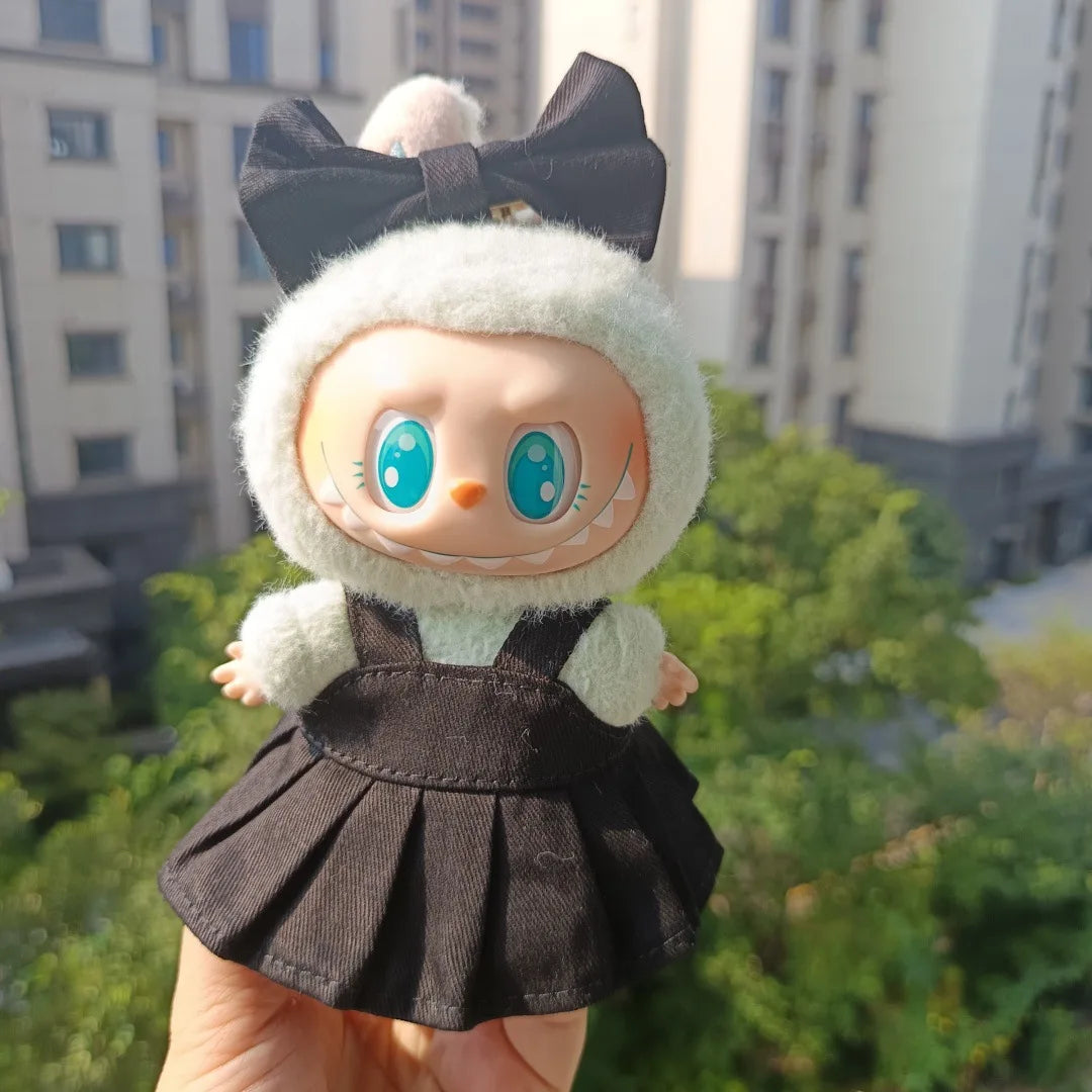 Clothes For Labubu Dolls 15/17Cm For LABUBU Sitting Party 1St 2Nd 3Rd Gen Skirt Apparel Accessories