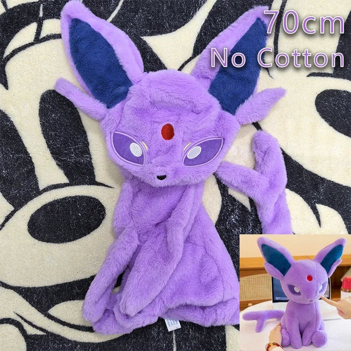 30/70cm Espeon Huge Pokemon Anime Plush Toy Big Pokémon Mentali Kawaii Semi-finished Leather Holster Pillow Gift for Children