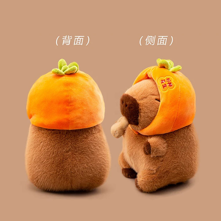 22cm 32cm Amusing Food Capybara Plush Toys Stuffed Capibara With Mini Bagel Crossiant Baguette Chip Bread Soft Doll Perfect Gift