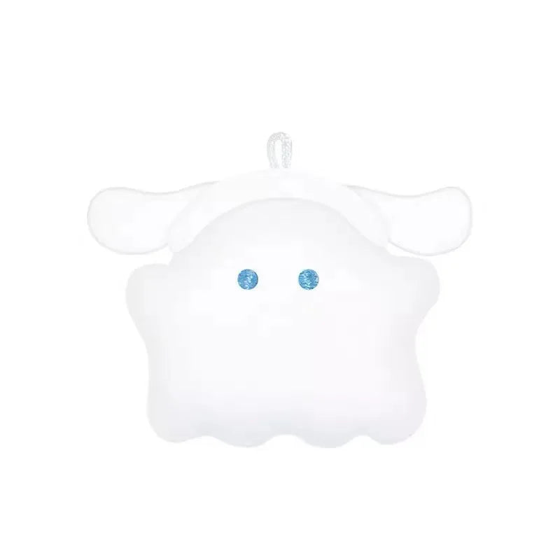 Sanrio Kawaii Kuromi My Melody Cartoon Halloween Bean Eye Ghost Plush Toy Cinnamoroll Keychain Bag Pendant Friends Festival Gift