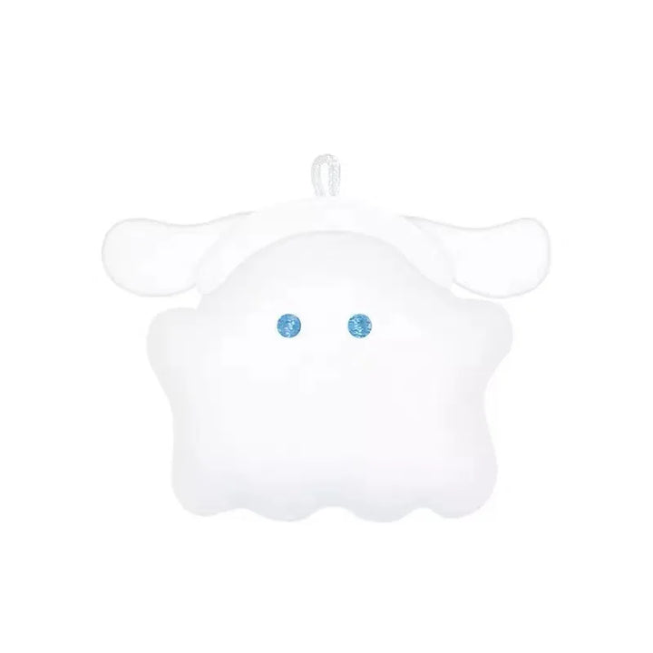 Sanrio Kawaii Kuromi My Melody Cartoon Halloween Bean Eye Ghost Plush Toy Cinnamoroll Keychain Bag Pendant Friends Festival Gift