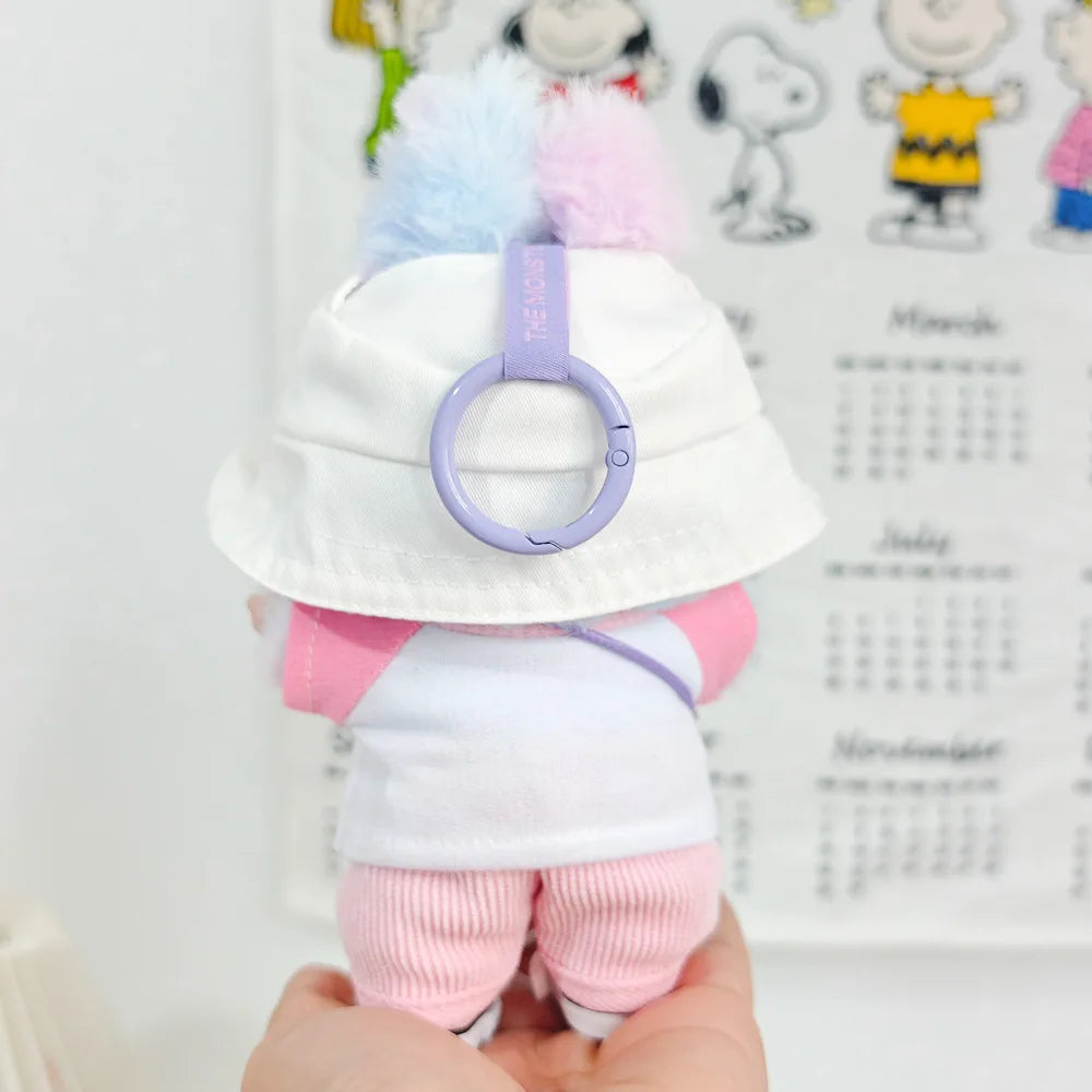 Labubu Doll Clothes Colorful Cartoon Print DIY Set 15/17cm Plush Doll'S Clothes Labubu I II Idol Dolls Sitting Party Accessories