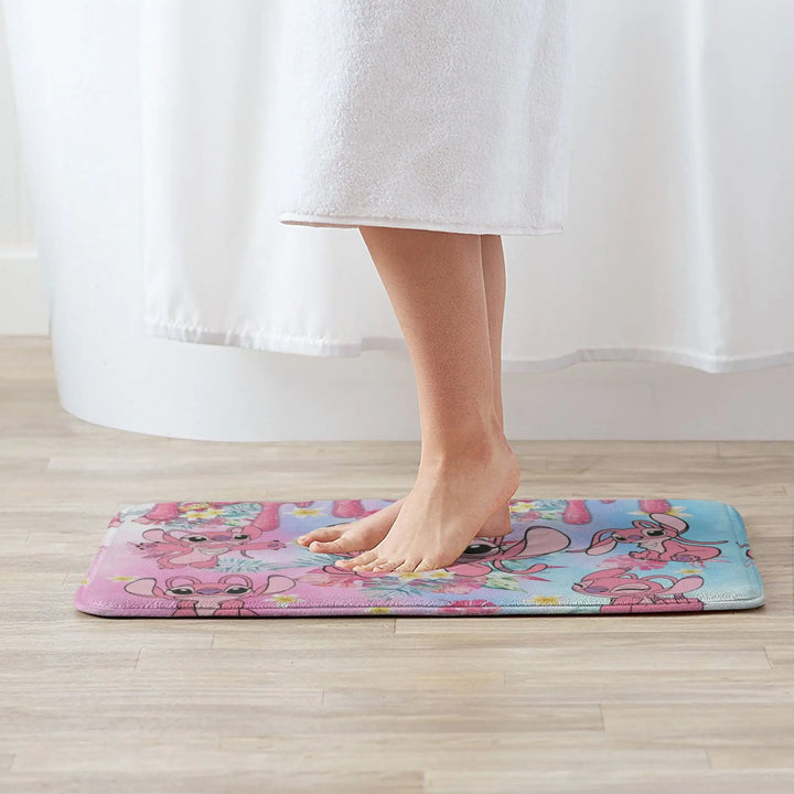 Stitch Cartoon Angel 624 Memory Foam Bath Mat Rug Non-Slip Soft  Bathroom Floor Rugs Carpet For Bath Entrance Door Doormat