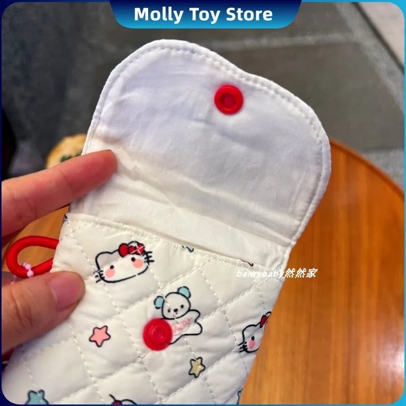 Hello Kitty Glasses Storage Bag Cartoon Inner Lining With Cotton Bag Portable Sunglasses Wrap Dopamine Sunglasses Package