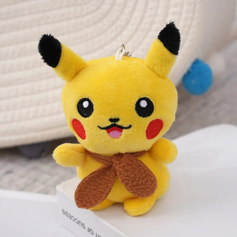 Pokemon Pikachu Plush Keychain Cartoon Cute Doll Key Fashion Couple Bag Charm Key Chain Car Pendant Pikachu Plushie Toy Kid Gift