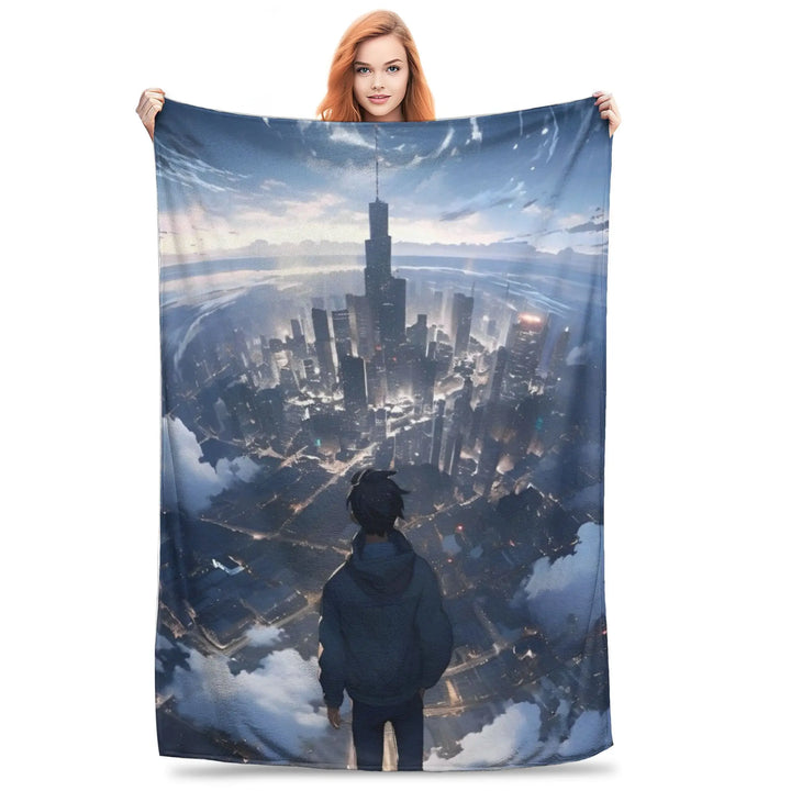 Solo S-ung Jin-woo Leveling Flannel Blankets Anime Funny Throw Blankets for Home 125*100cm Bedspread