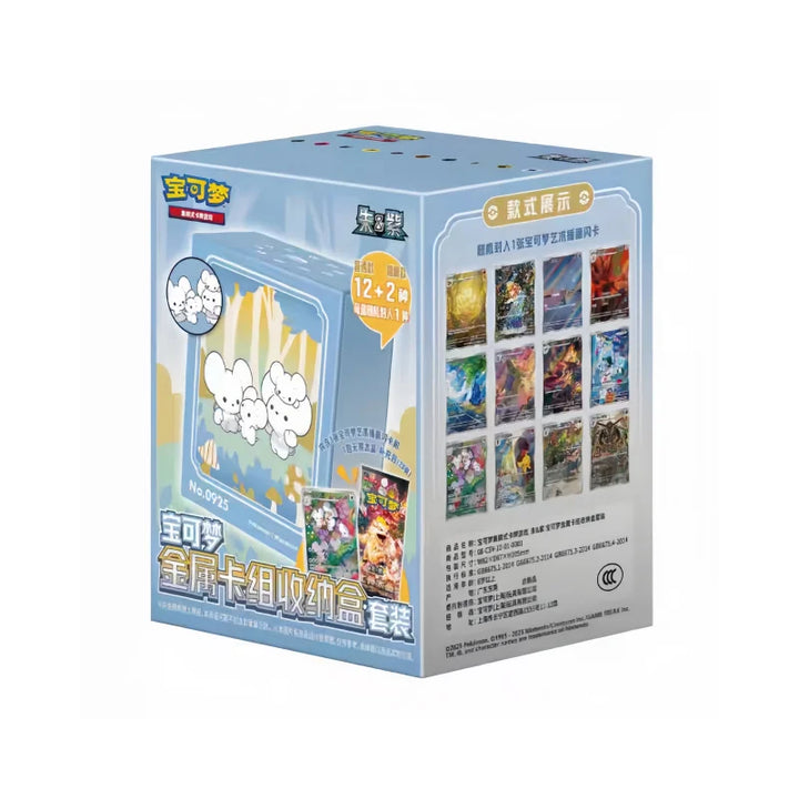 2025 Original Pokemon Collect 'Em All 151 Starter Battle Collection Box With Metal Card Case Set Festvial Surprise Gifts