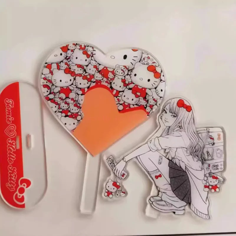 Tomie Junji Ito Peripherals Hellokitty Creative Standing Plates Decorations High Face Value Cartoon Cute Desktop Toys Fun Gift